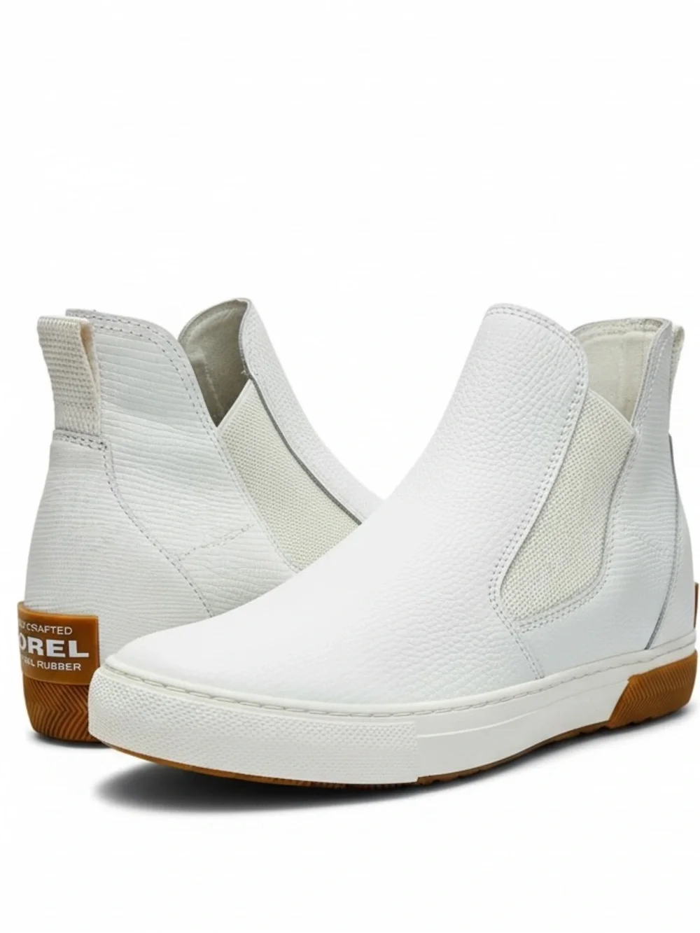 SOREL Out N About Chelsea Slip On Wedge II Booties Chalk White Sea Salt Size 11